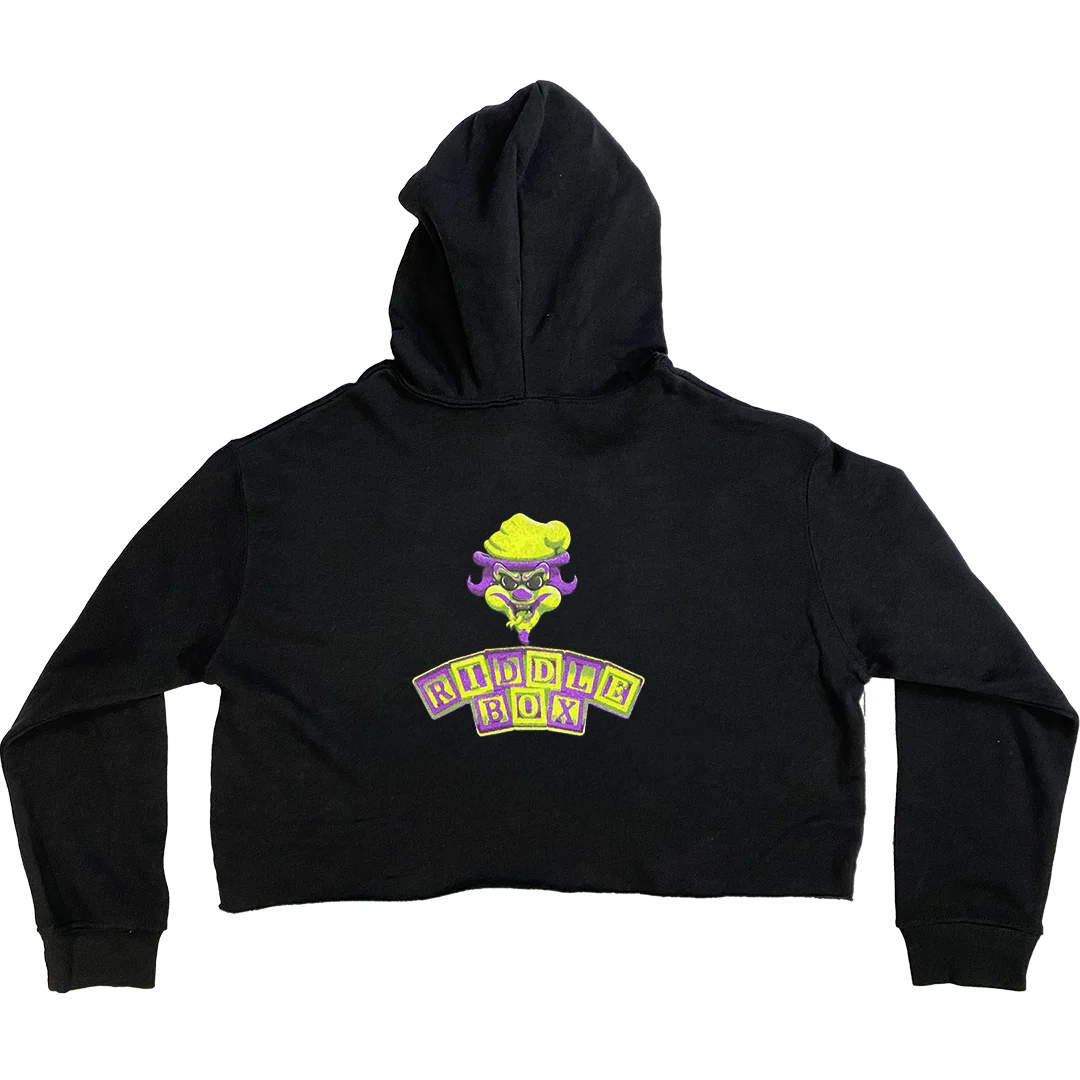 "Baby Riddle Box" Pullover Crop Hoodie - Image 4