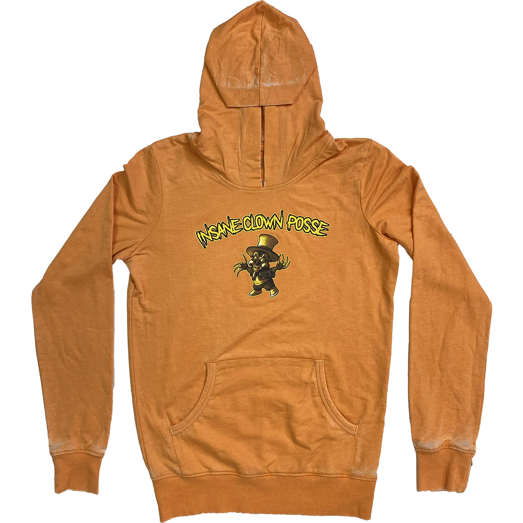 "Baby Ringmaster" Women's Hoodie T-Shirt In Burnout Orange