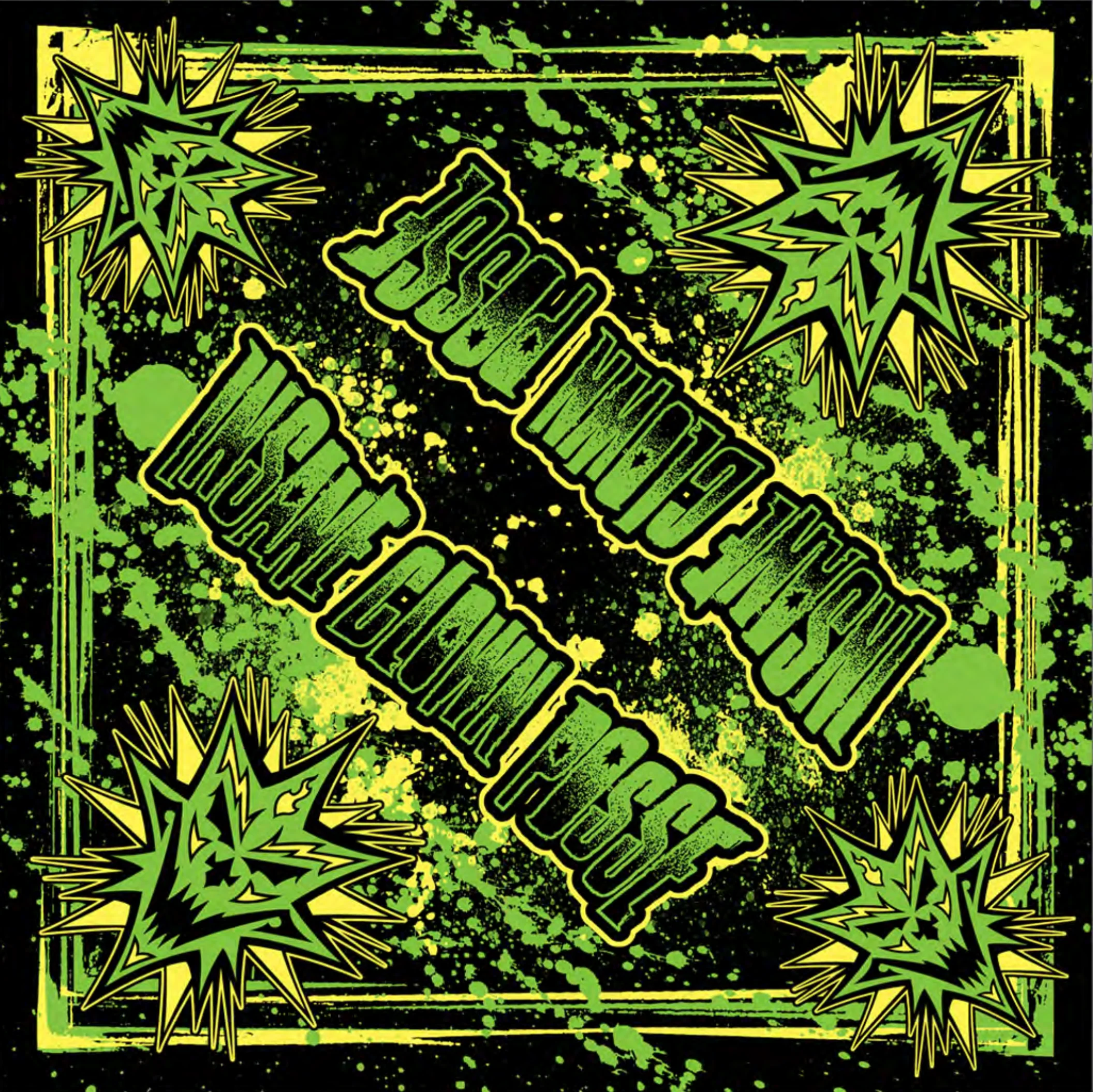 "Bang Pow Boom" Bandana In Black - Image 2