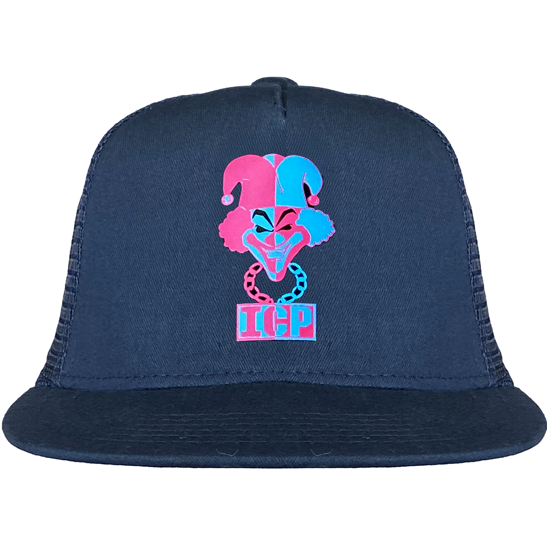"Carnival Of Carnage" Flat Bill Snapback Hat In Blue