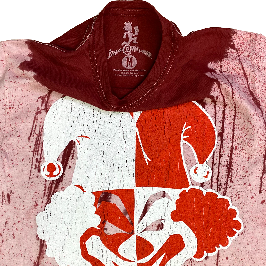 "Carnival Of Carnage Vintage" T-Shirt In Red Blood Splatter Dye - Image 10