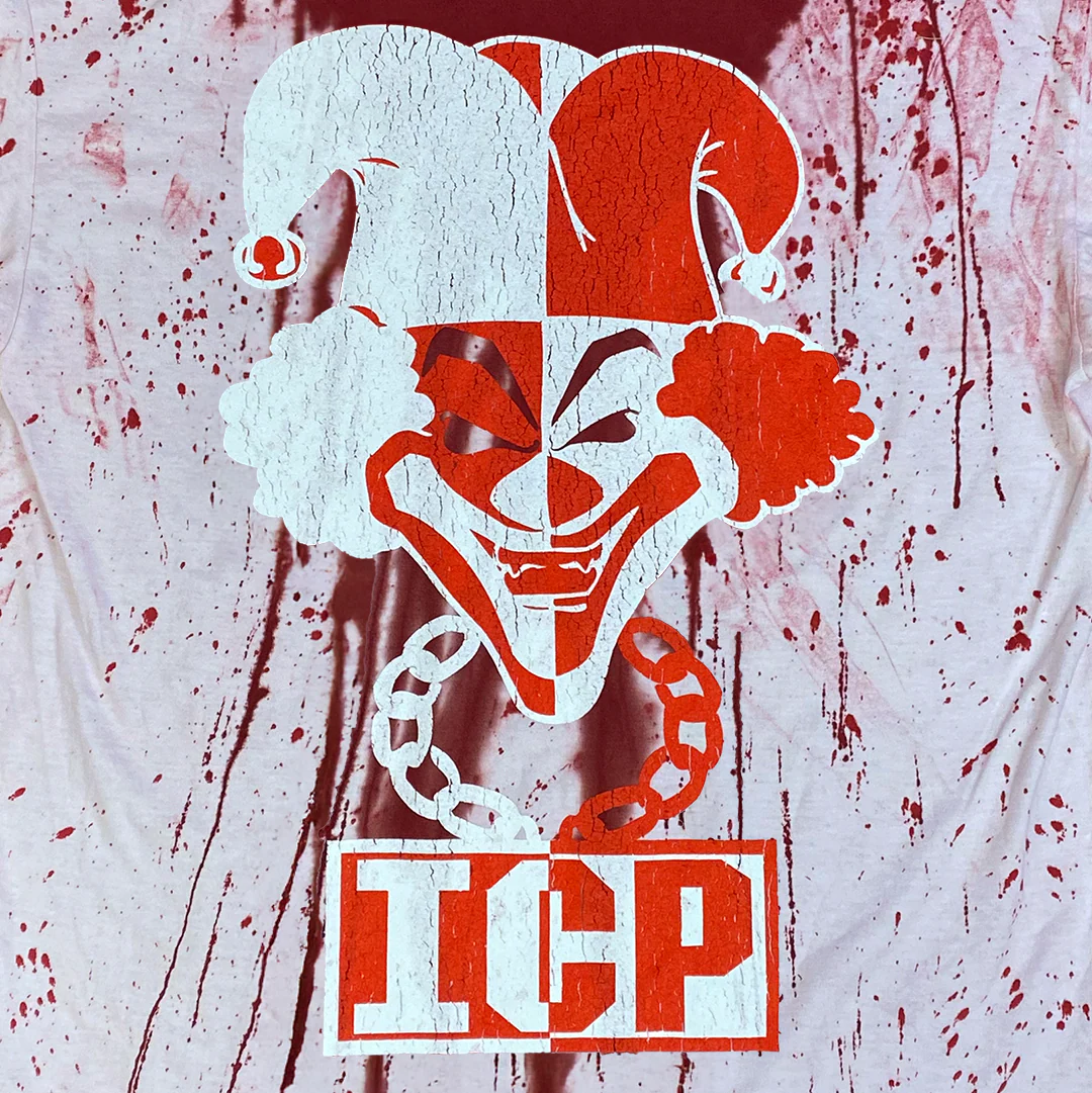 "Carnival Of Carnage Vintage" T-Shirt In Red Blood Splatter Dye - Image 2