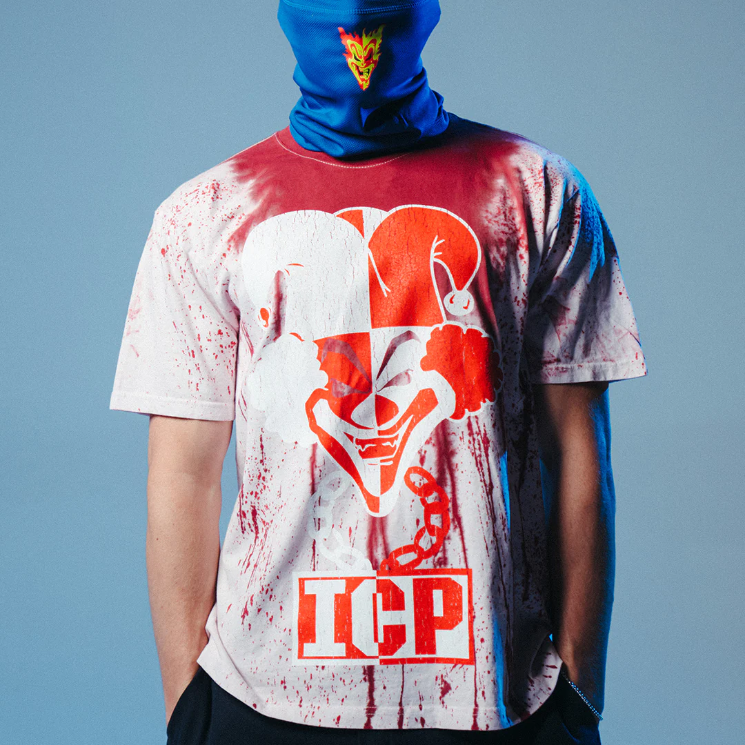"Carnival Of Carnage Vintage" T-Shirt In Red Blood Splatter Dye - Image 4