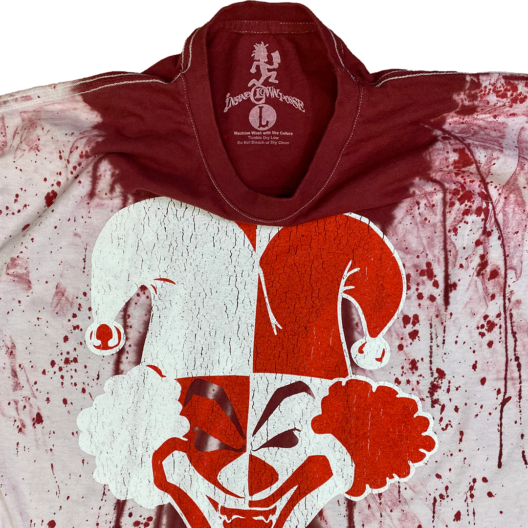 "Carnival Of Carnage Vintage" T-Shirt In Red Blood Splatter Dye - Image 6