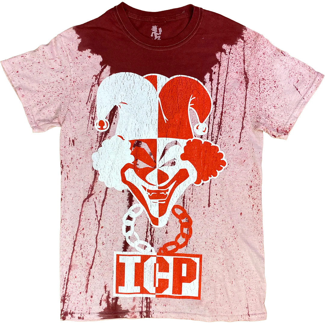 "Carnival Of Carnage Vintage" T-Shirt In Red Blood Splatter Dye - Image 7
