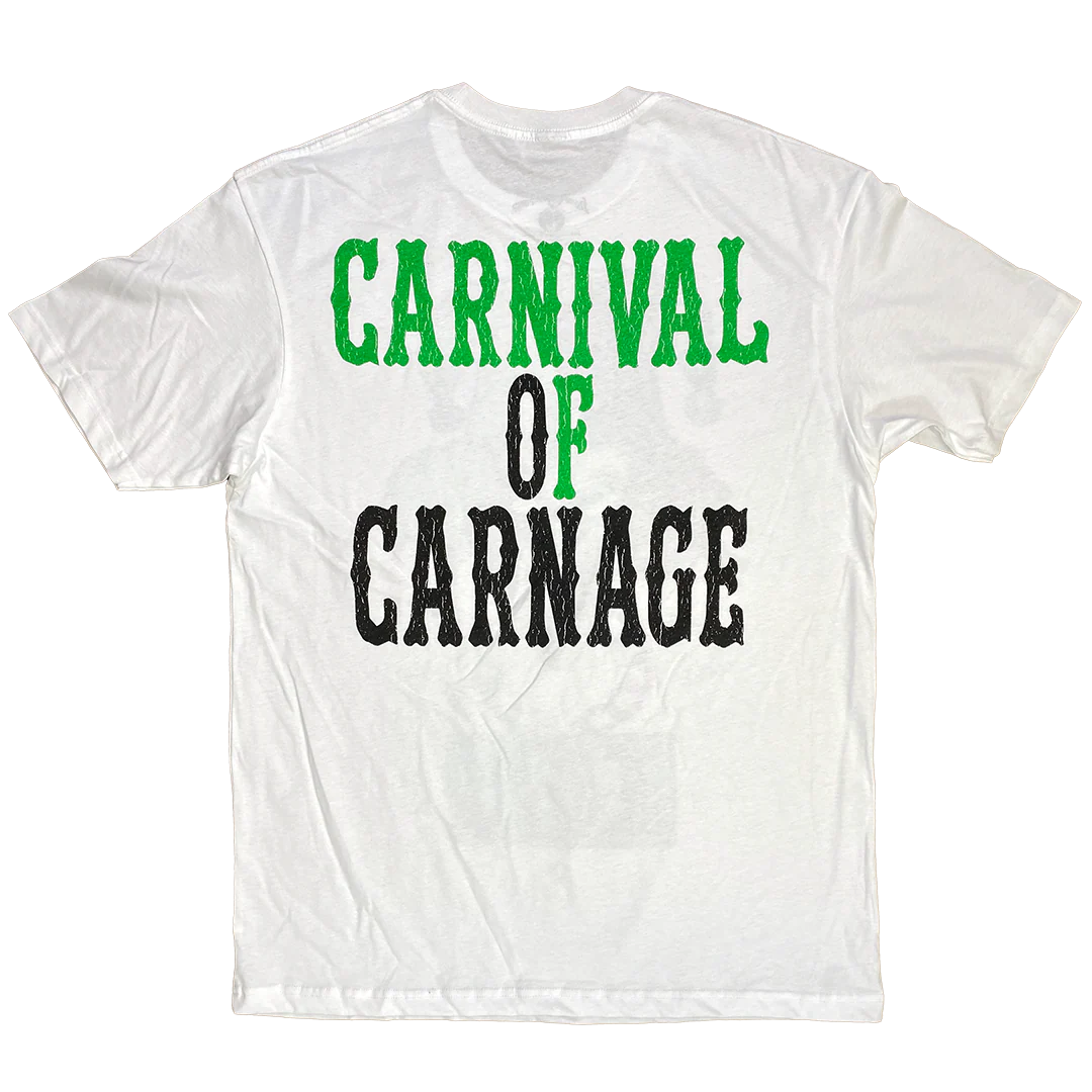 "Carnival Of Carnage Vintage" T-Shirt In White - Image 3