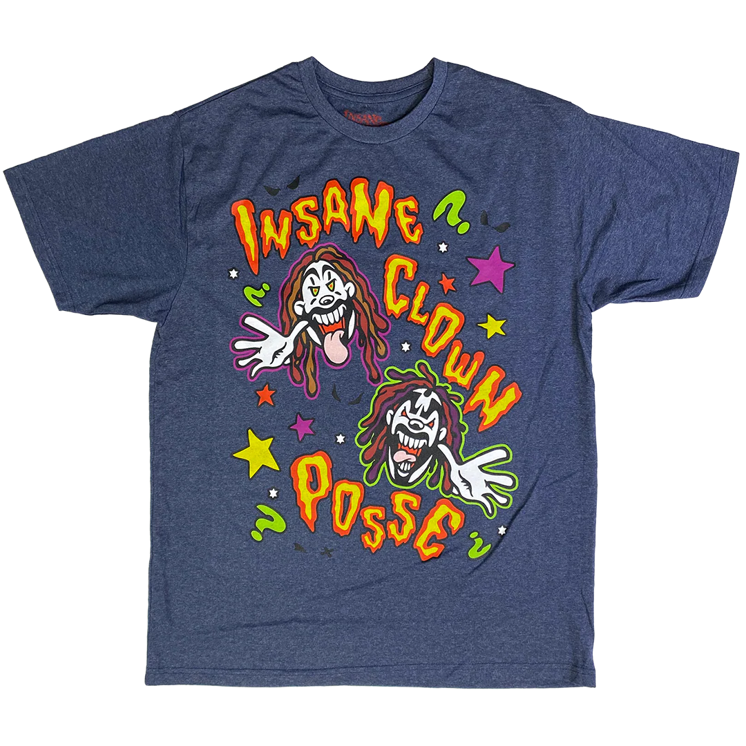 "Cartoon Clowns" T-Shirt In Navy