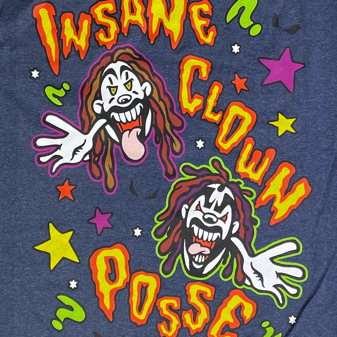 "Cartoon Clowns" T-Shirt In Navy - Image 2
