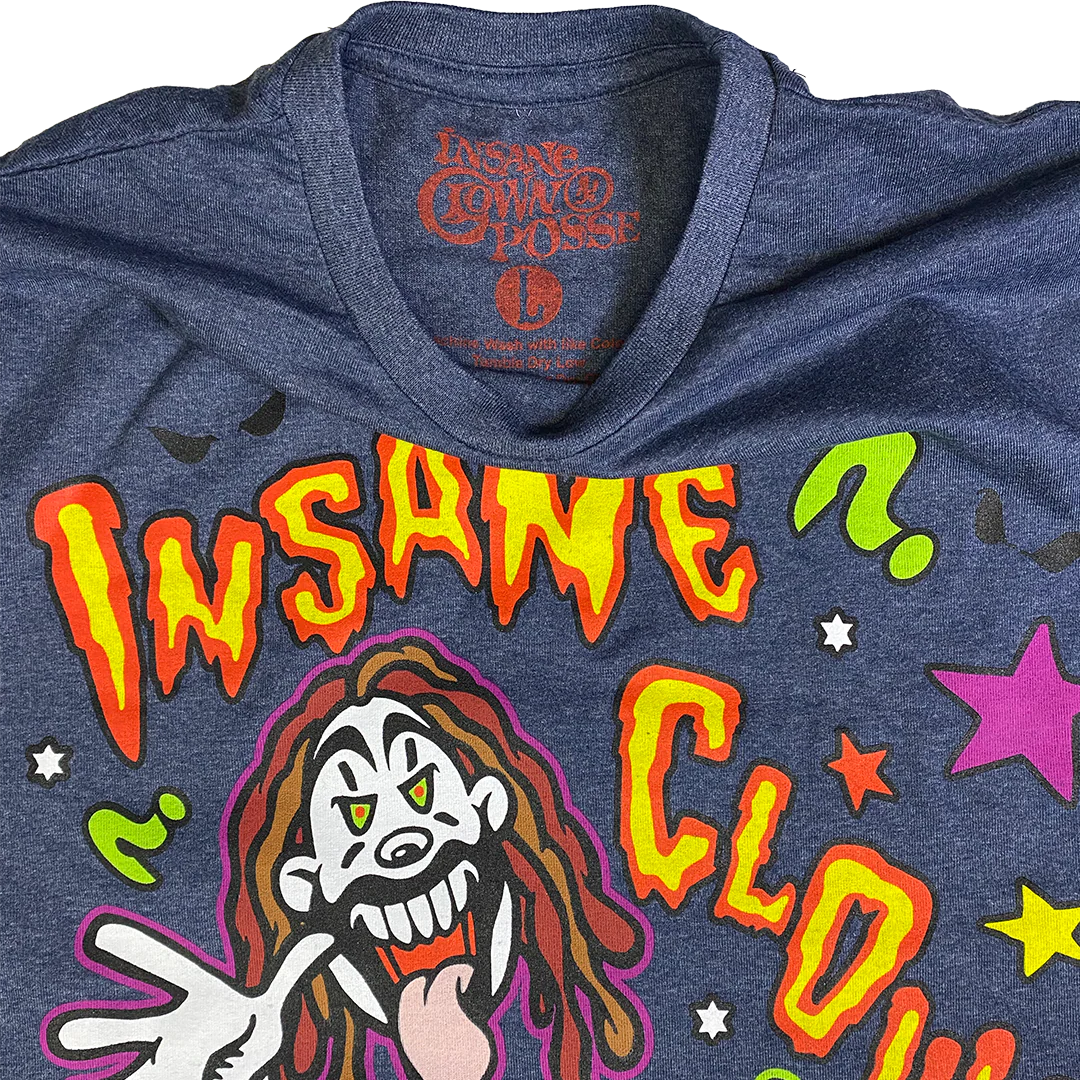 "Cartoon Clowns" T-Shirt In Navy - Image 3