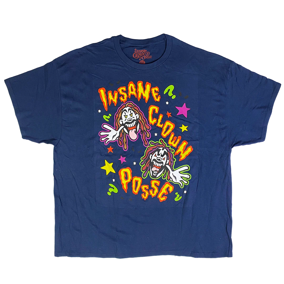 "Cartoon Clowns" T-Shirt In Navy - Image 5
