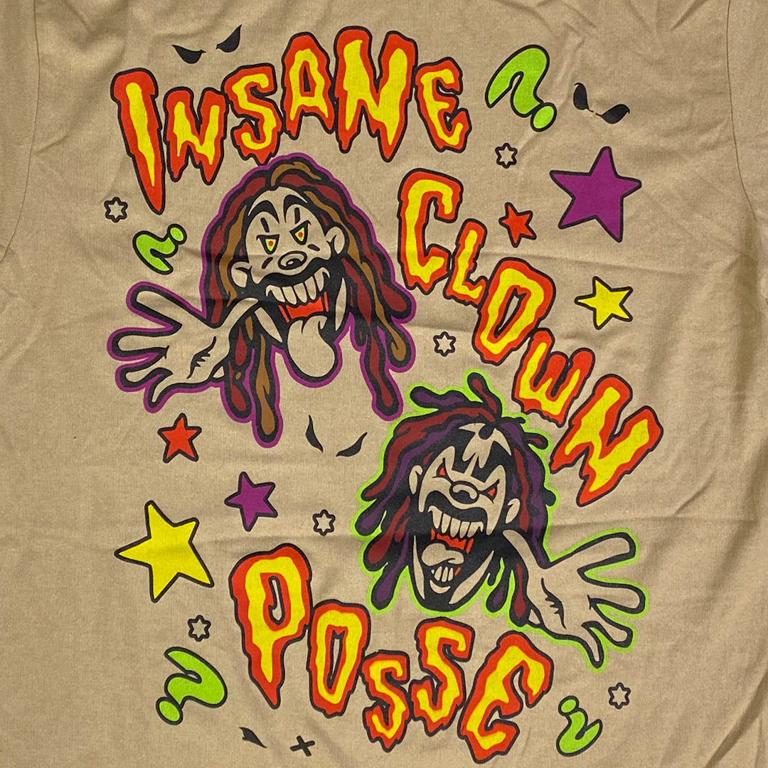 "Cartoon Clowns" T-Shirt In Tan - Image 2