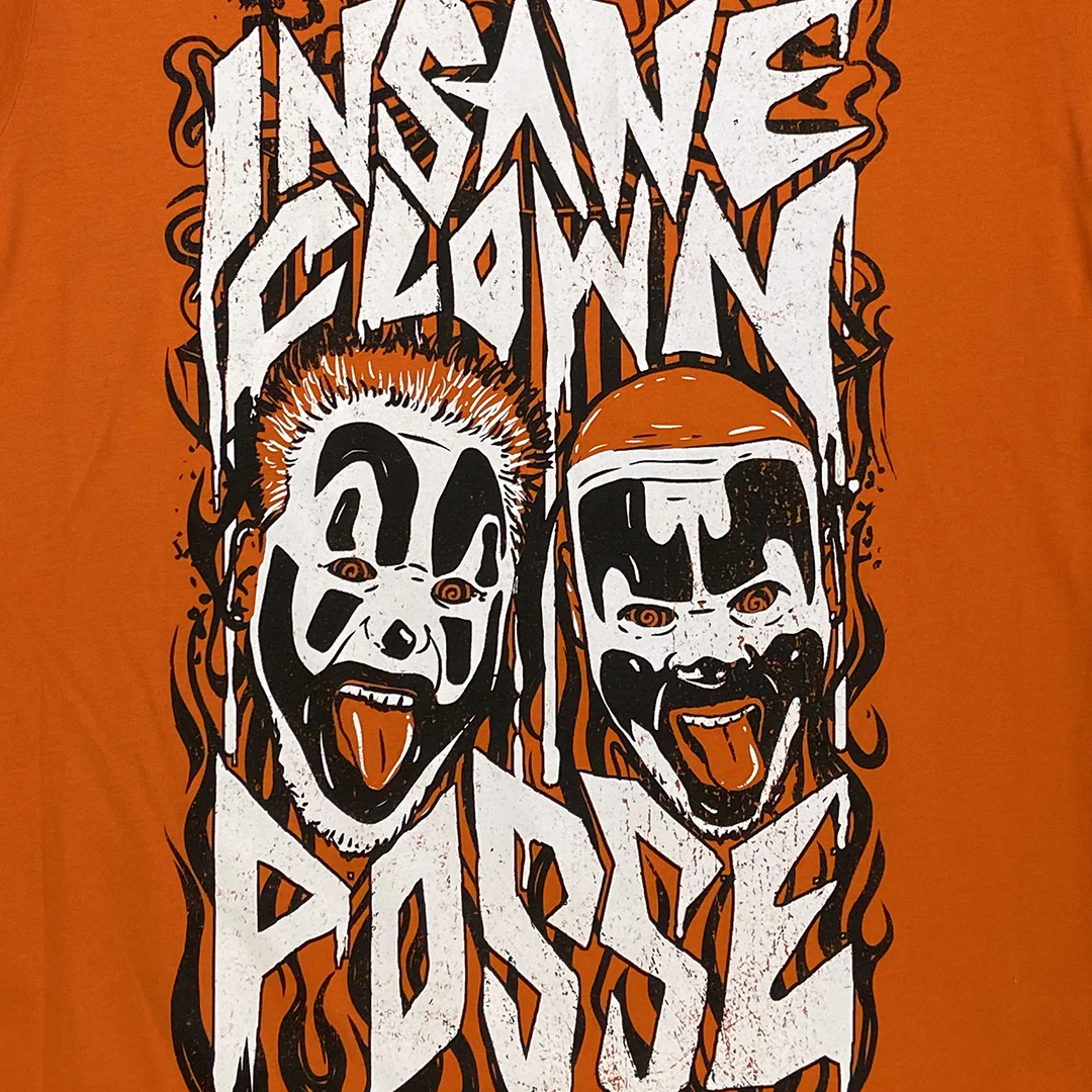 "Circus Heads" T-Shirt In Neon Orange - Image 2