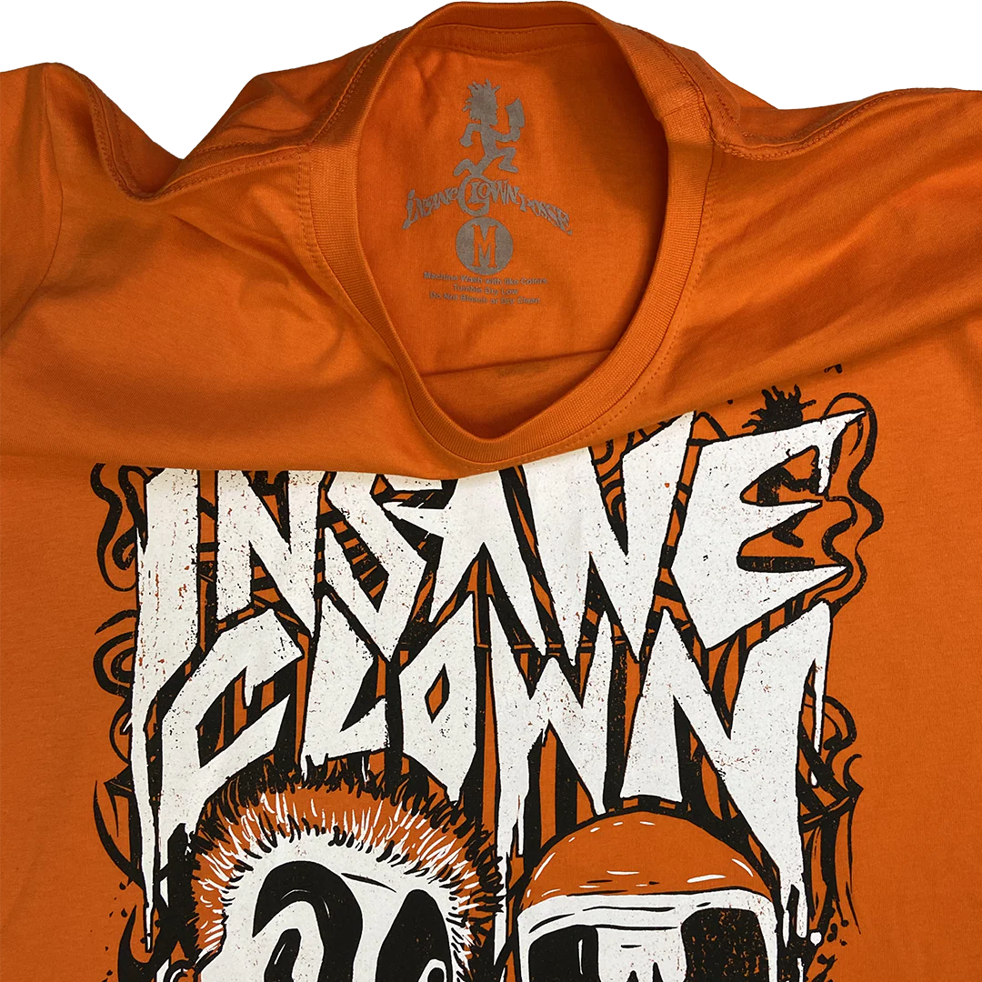 "Circus Heads" T-Shirt In Neon Orange - Image 3