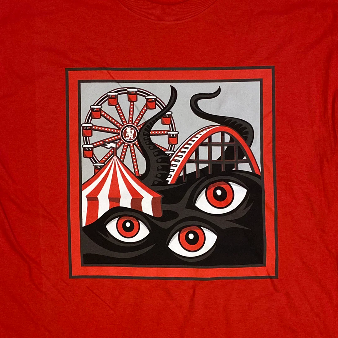 "Dark Carnival Games 2025" T-Shirt In Red - Image 2