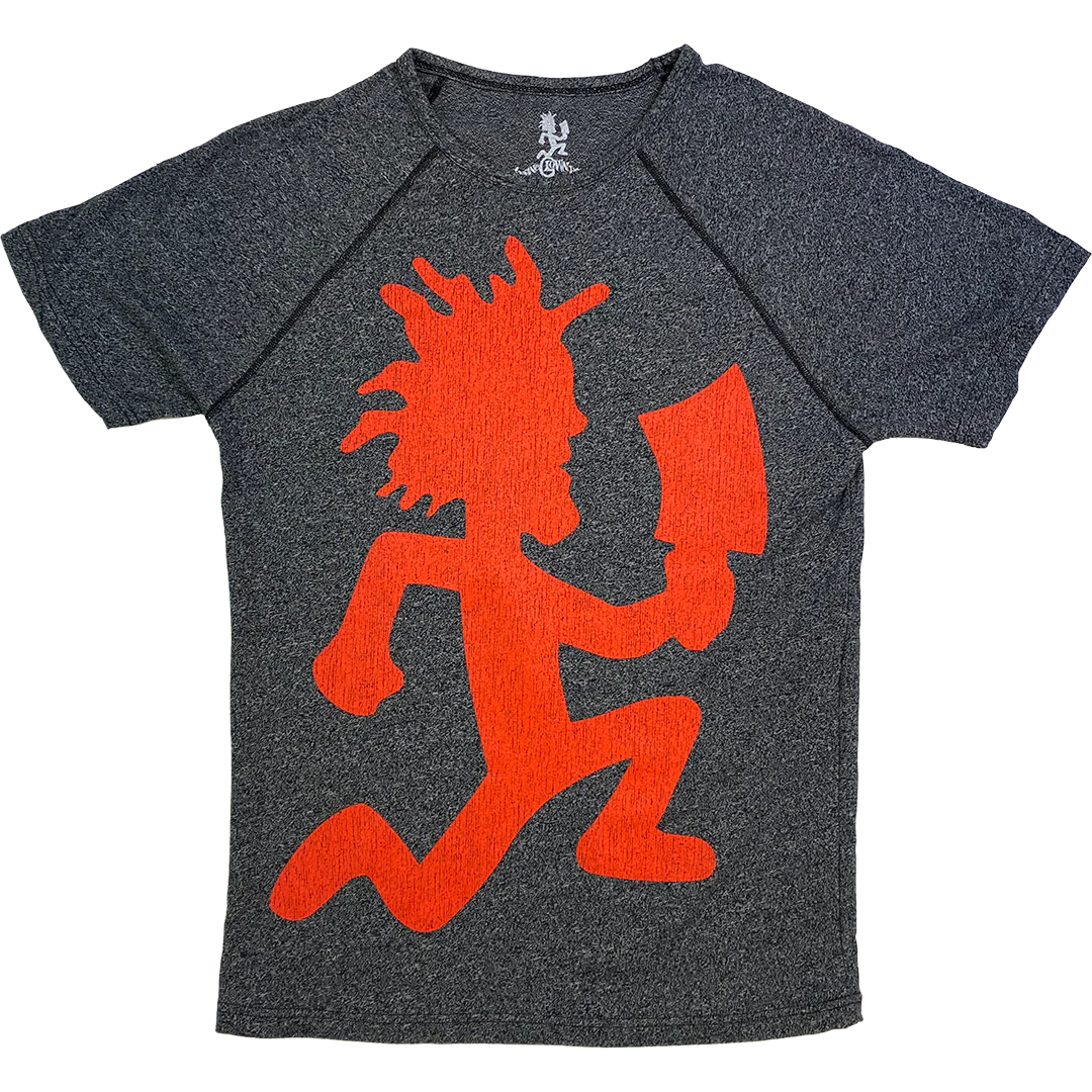 "Hatchetman Vintage" Raglan T-Shirt In Charcoal