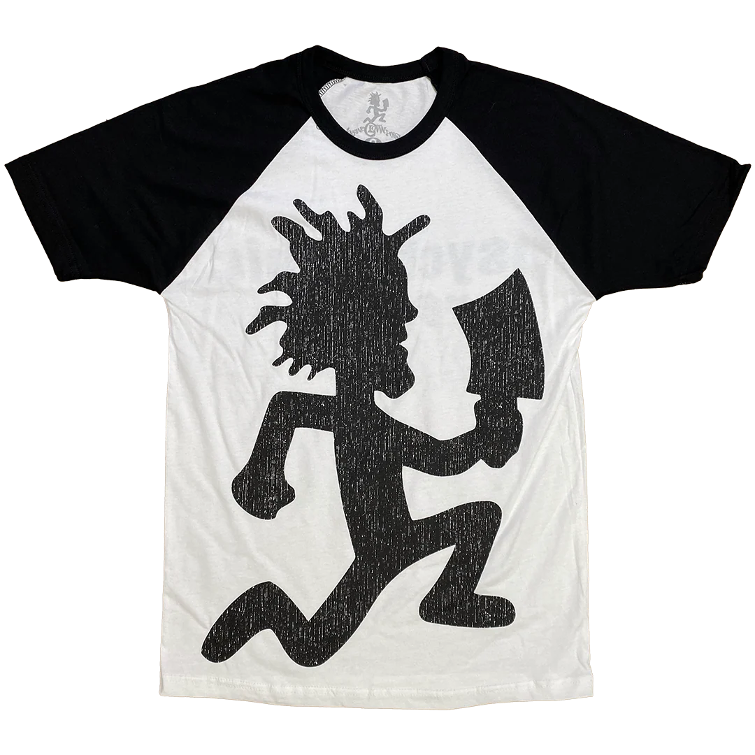 "Hatchetman Vintage" Raglan T-Shirt In White And Black - Image 5