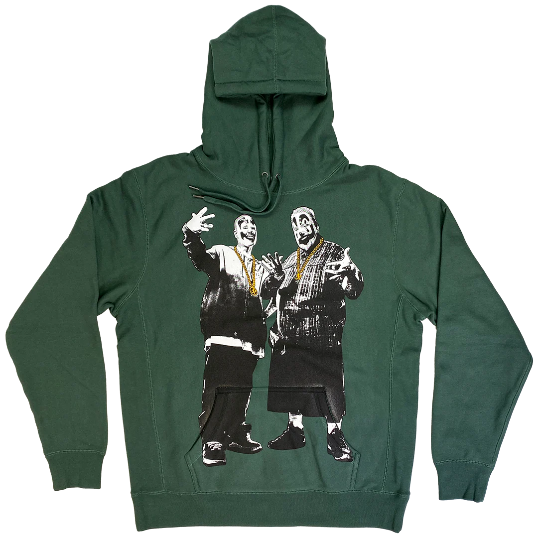 "Whadup" Pullover Hoodie In Green