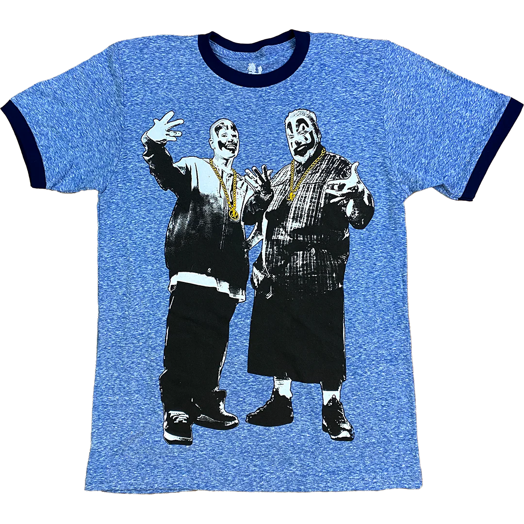 "Whadup" Ringer T-Shirt In Heather Blue