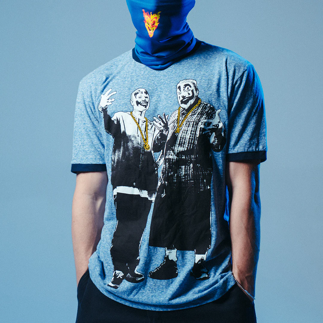 "Whadup" Ringer T-Shirt In Heather Blue - Image 4