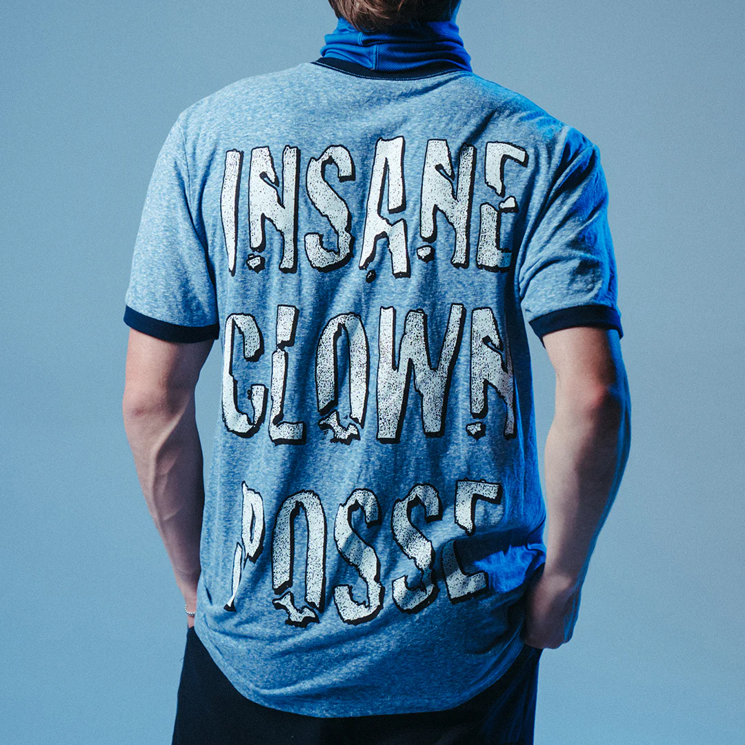"Whadup" Ringer T-Shirt In Heather Blue - Image 5