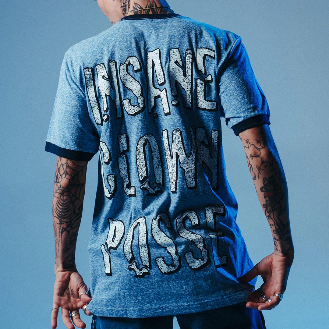 "Whadup" Ringer T-Shirt In Heather Blue - Image 7