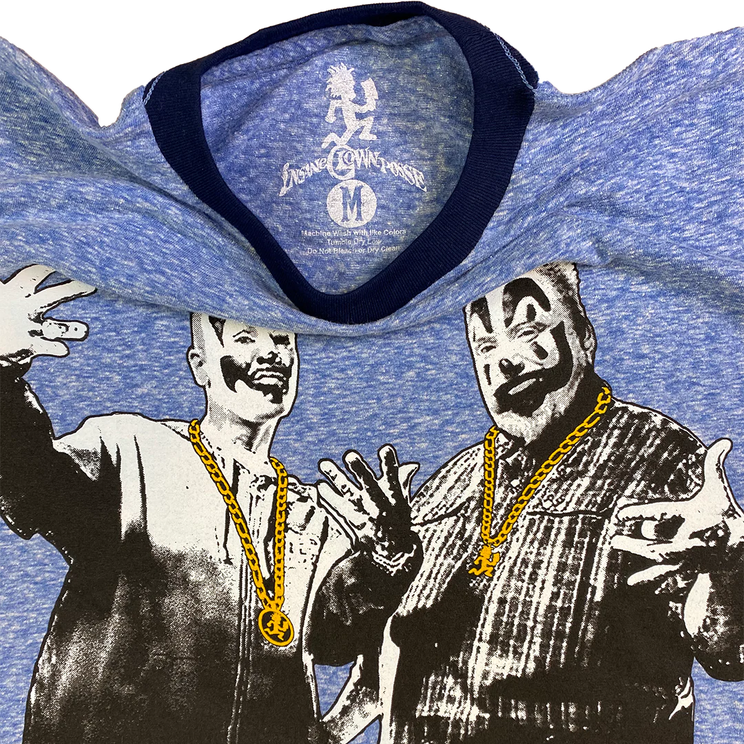 "Whadup" Ringer T-Shirt In Heather Blue - Image 8