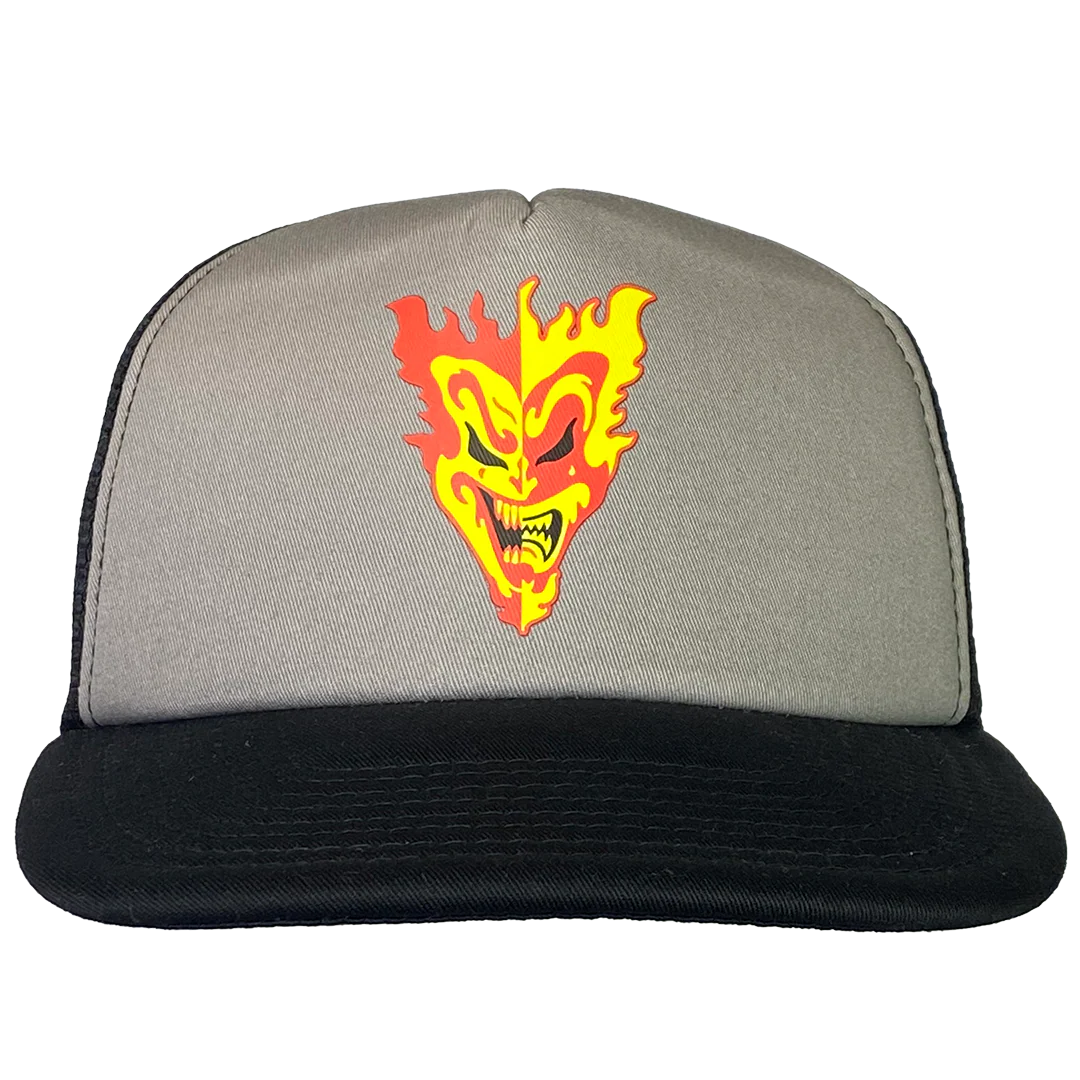"Jack Jeckel" Trucker Hat In Black And Grey