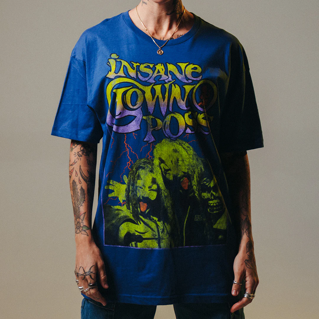 "Lightning Tongue" T-Shirt In Blue - Image 3