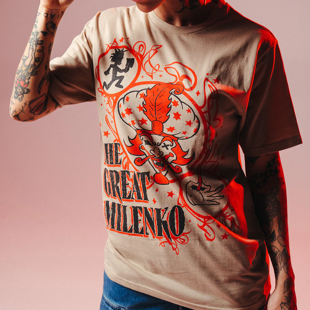 "The Great Milenko" T-Shirt In Tan - Image 8