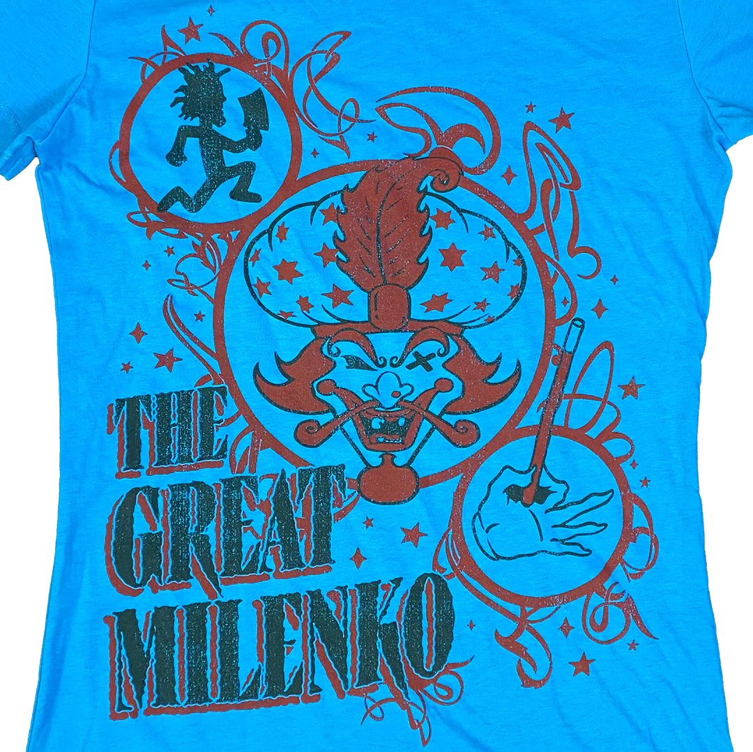 "The Great Milenko" Womens Oversize T-Shirt In Blue - Image 2