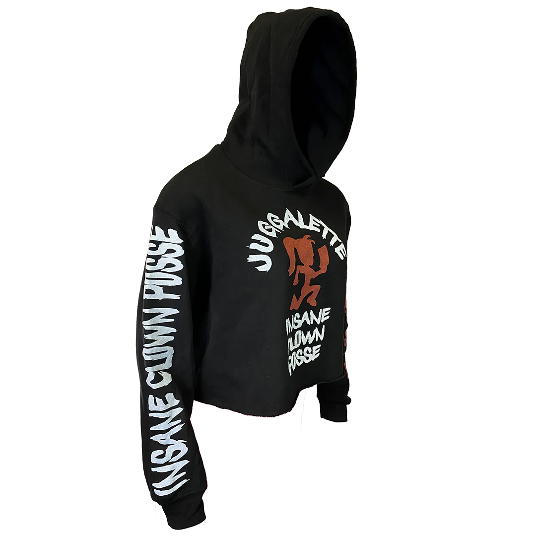 "Psycho Bitch Juggalette" Pullover Crop Hoodie - Image 9