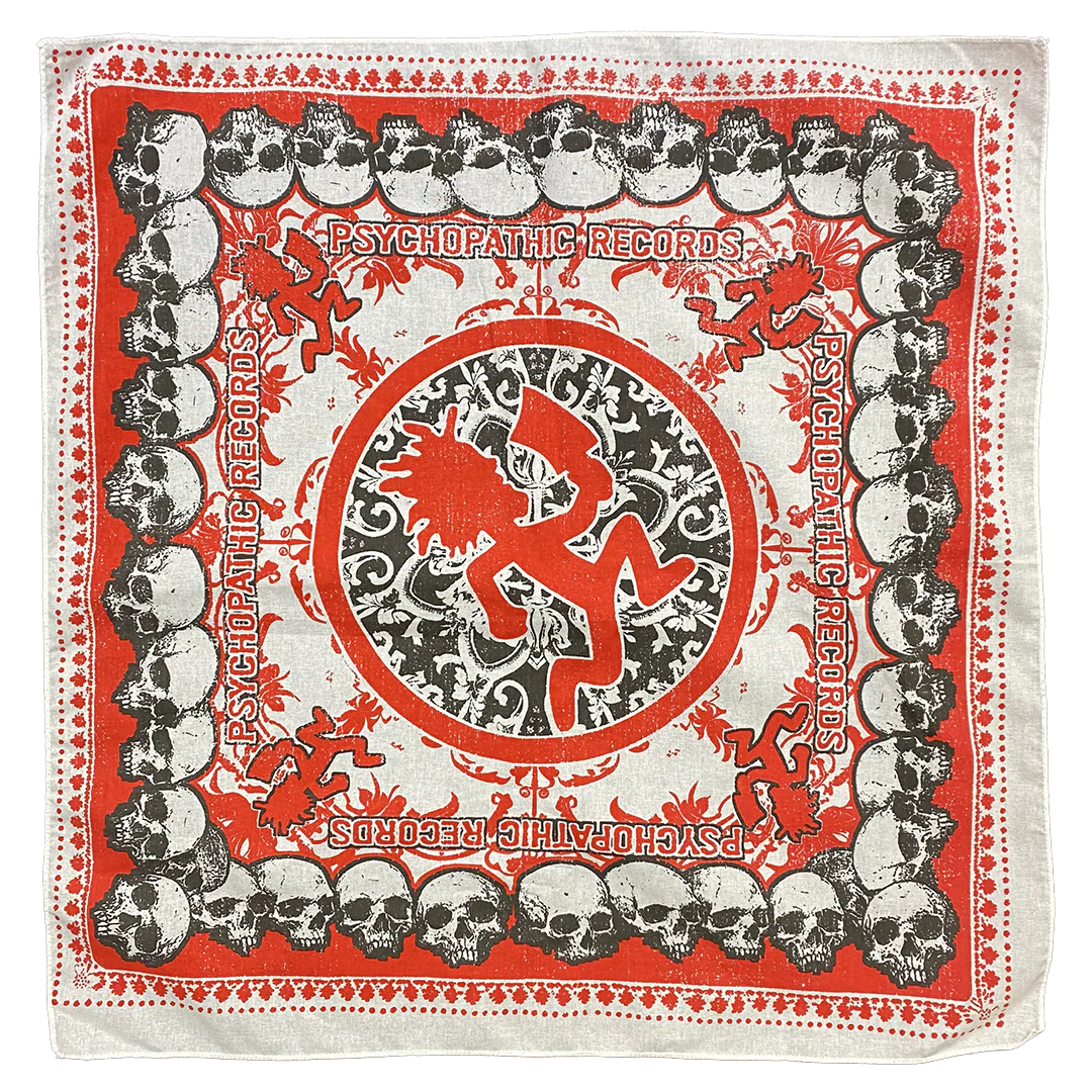 "Psychopathic Records" Bandana In White - Image 2