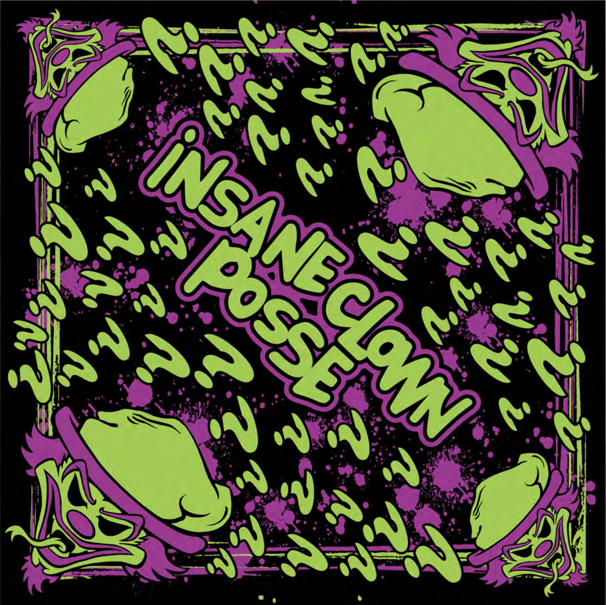 "Riddle Box Question Marks" Bandana In Black - Image 2