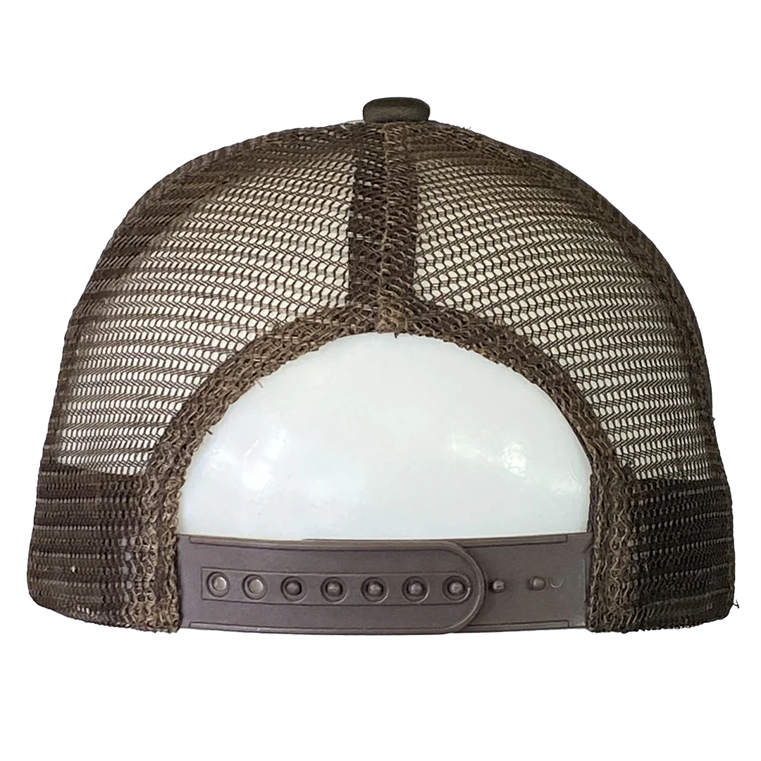 "Riddle Box" Trucker Hat In Brown - Image 3