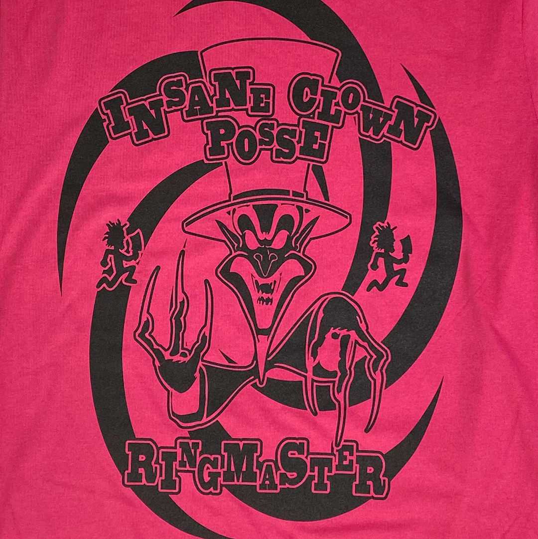 "Ringmaster Round" T-Shirt In Hot Pink - Image 2