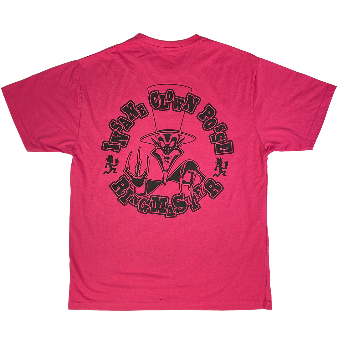 "Ringmaster Round" T-Shirt In Hot Pink - Image 3