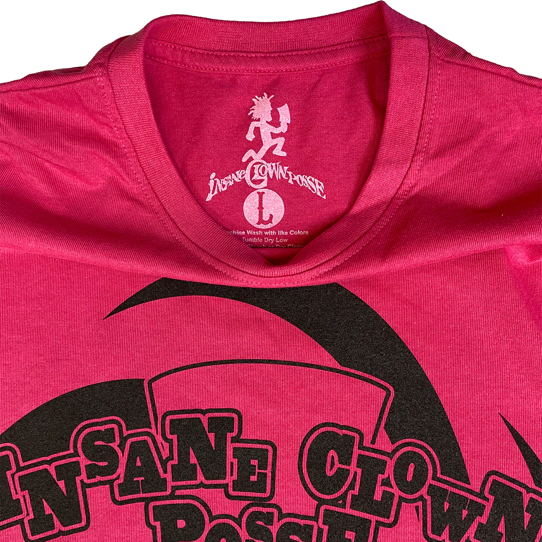 "Ringmaster Round" T-Shirt In Hot Pink - Image 4