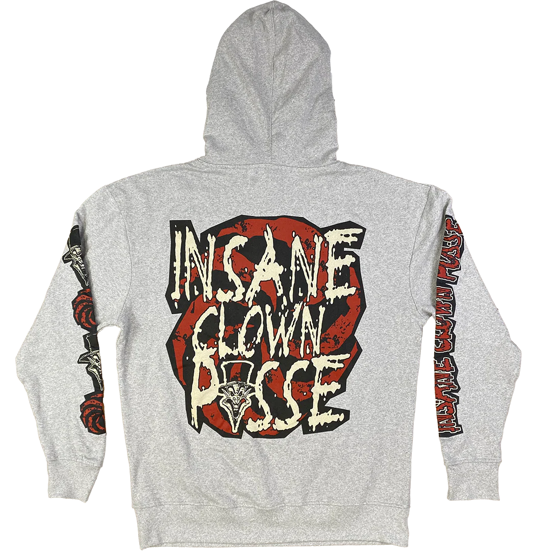 "Ringmaster Spiral" Pullover Hoodie In Heather Grey - Image 3
