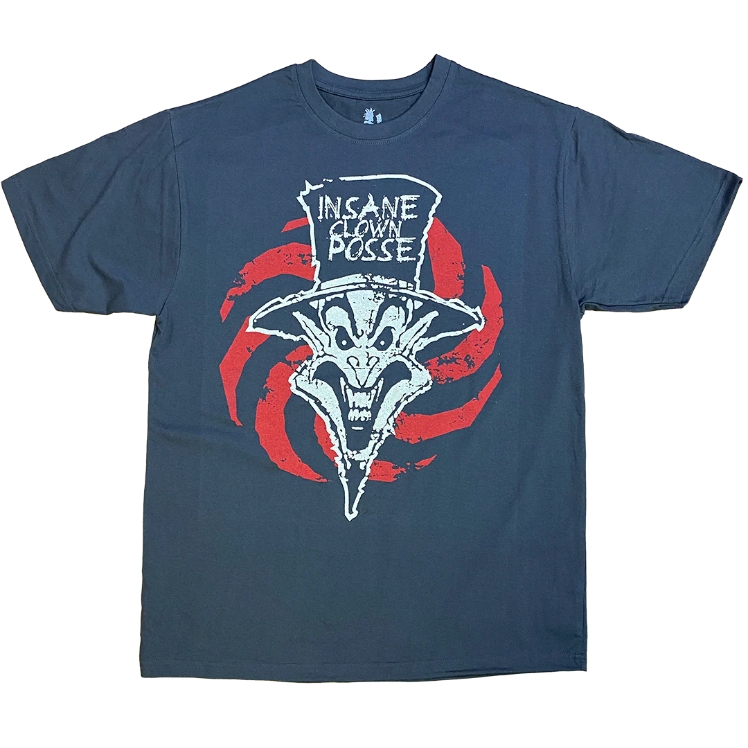 "Ringmaster Spiral" T-Shirt In Steel Grey