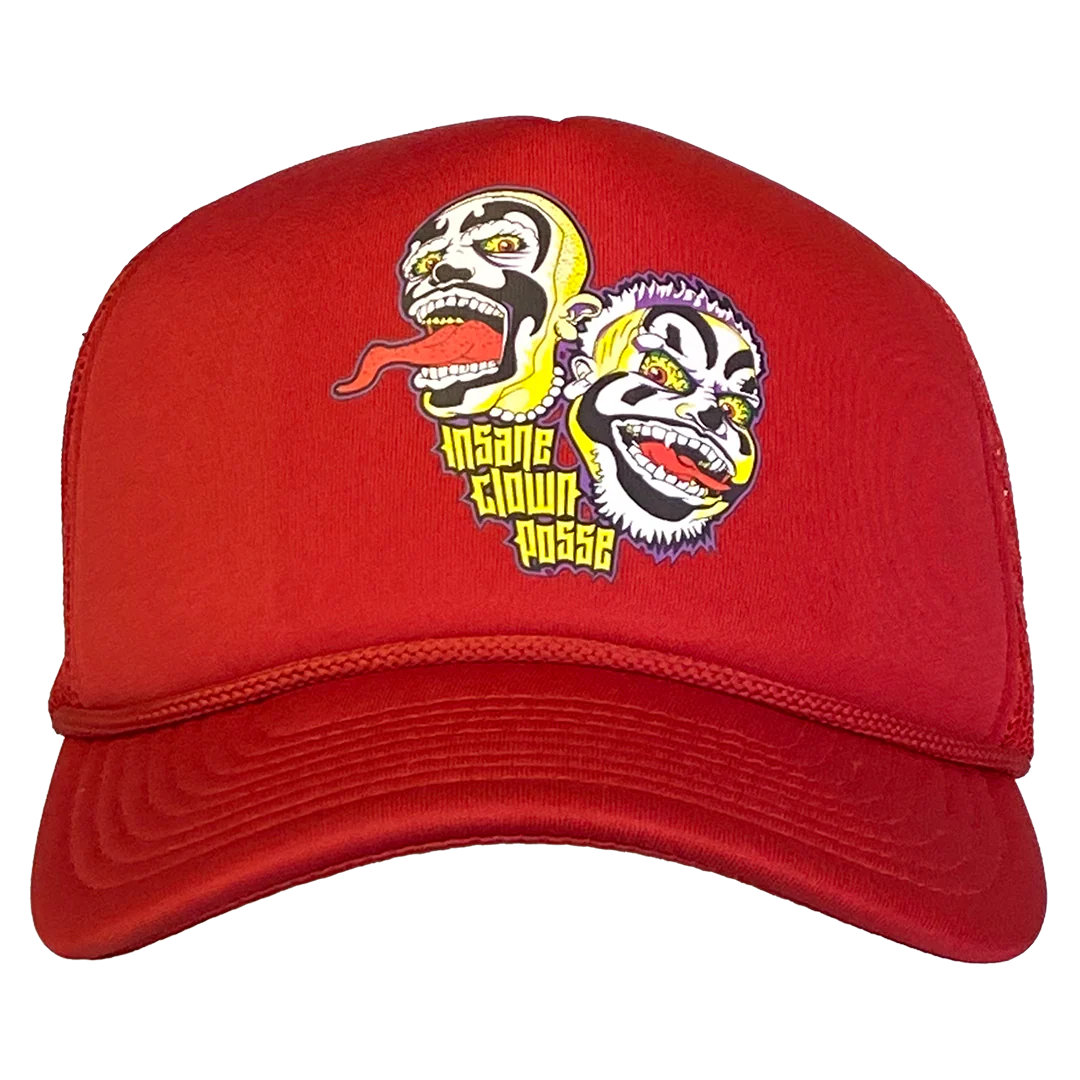 "Spooky Clowns" Trucker Hat In Red