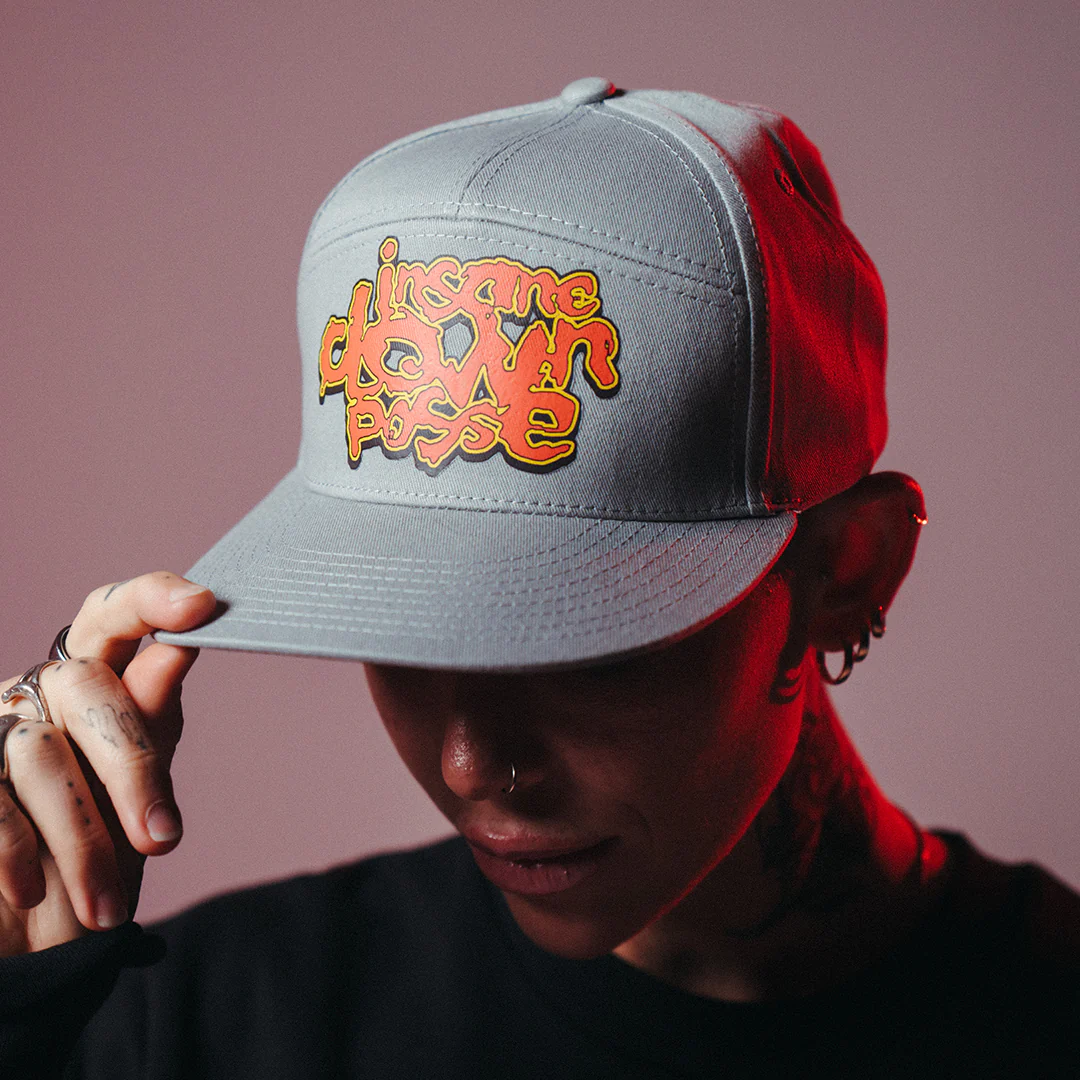 "Stack Logo" Flat Bill Snapback Hat In Grey - Image 3