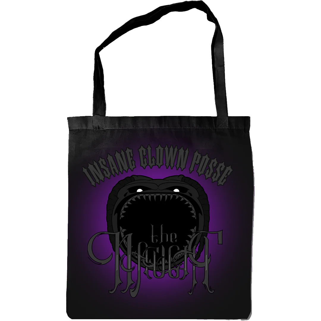 The Naught Album Cover Purple Glow Tote in Black
