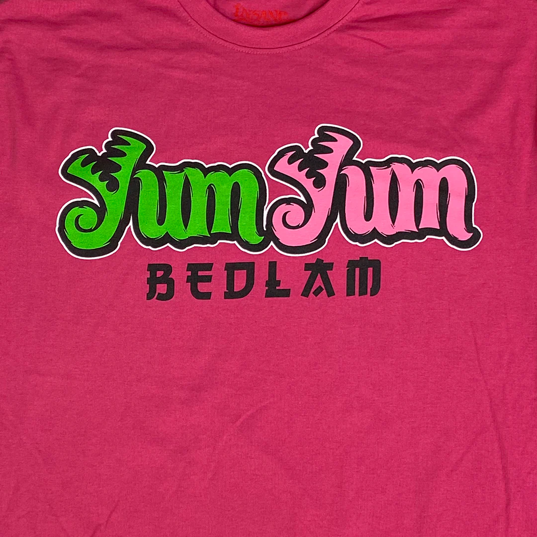 "Yum Yum Bedlam" T-Shirt In Pink - Image 2