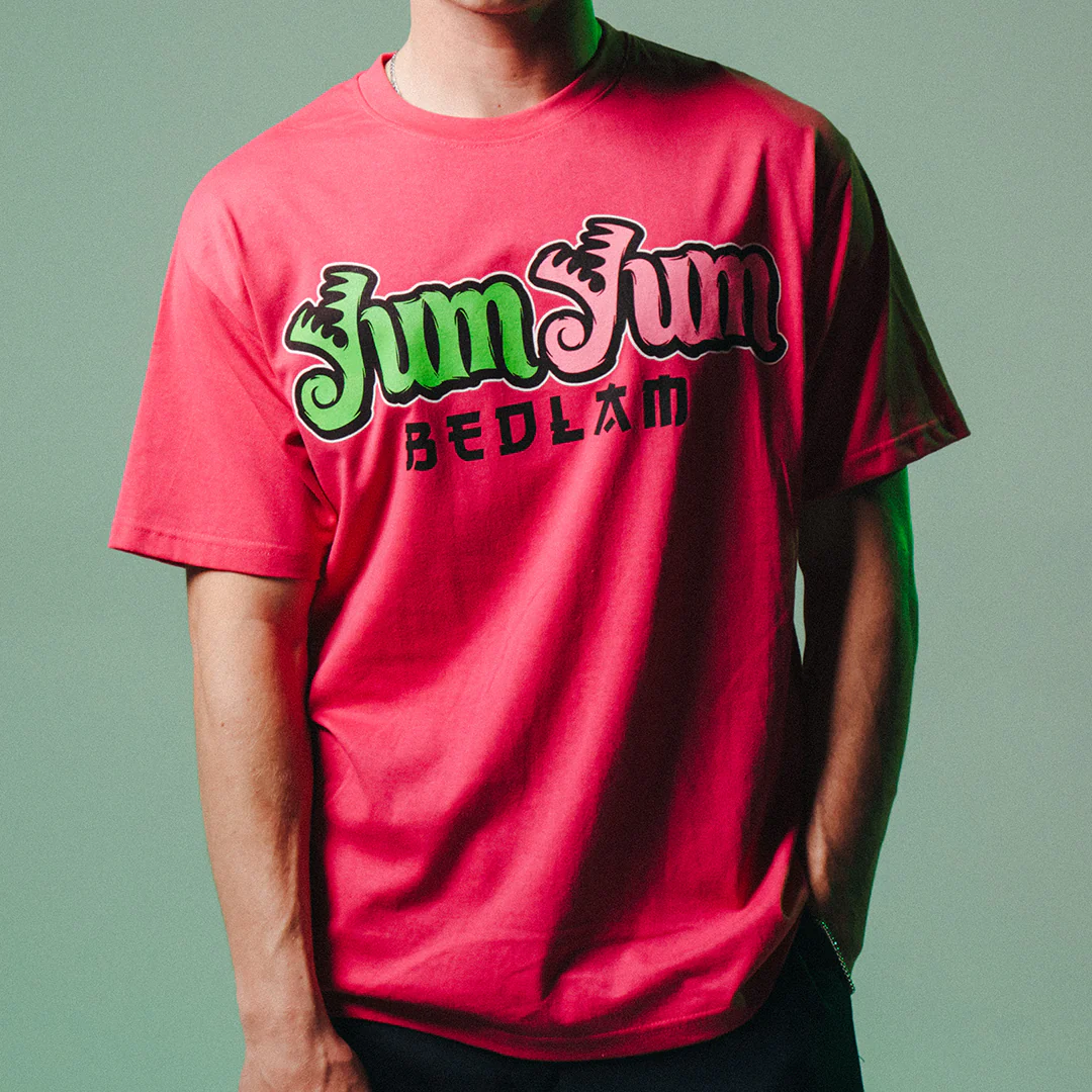 "Yum Yum Bedlam" T-Shirt In Pink - Image 4